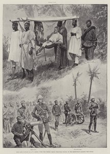 De overleden Kapitein E A W Lendy, met de Sierra Leone Frontier Police, in de expeditie tegen de Sofas